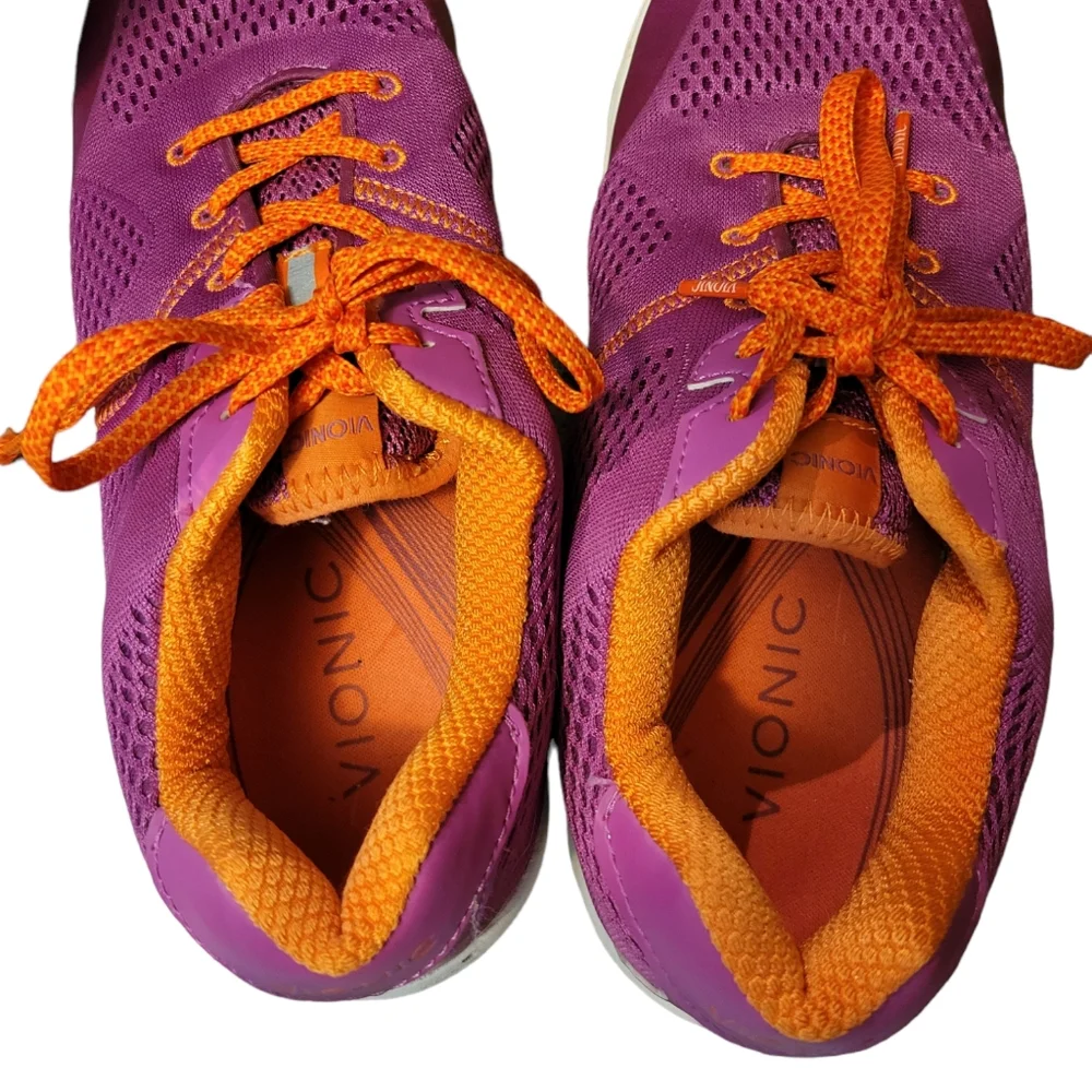 Vionic womens size 8.5 Purple Orange Tennis Shoes